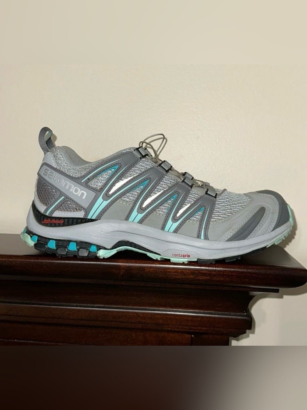 SALOMON 9 GRAY TEAL XA PRO 3D Trail Running Sneakers